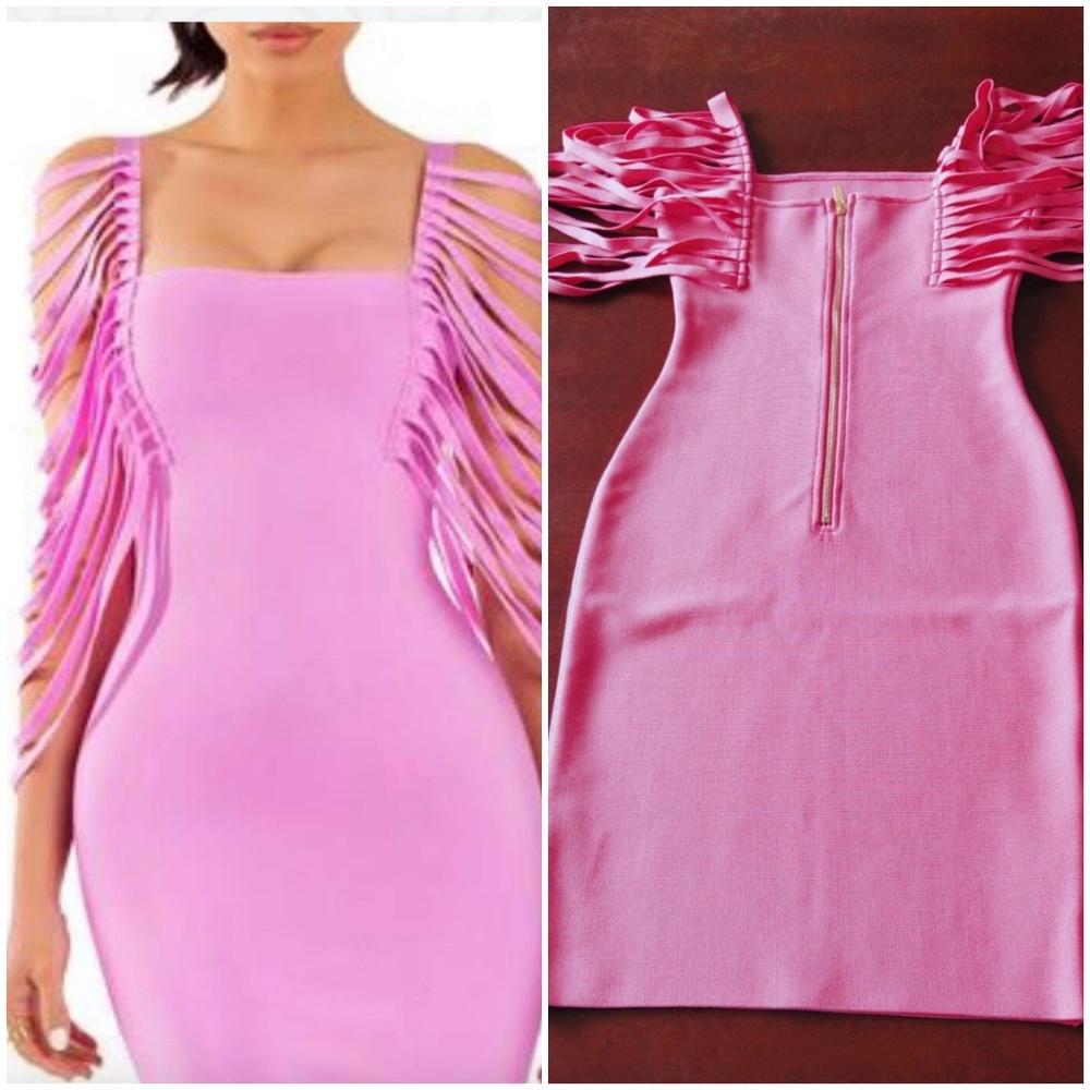 Pink bandage dress